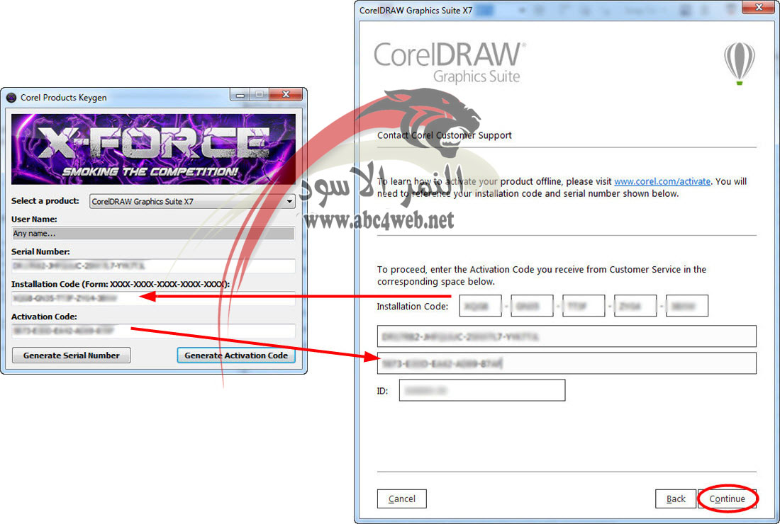 corel draw x7 serial number and activation code 1149